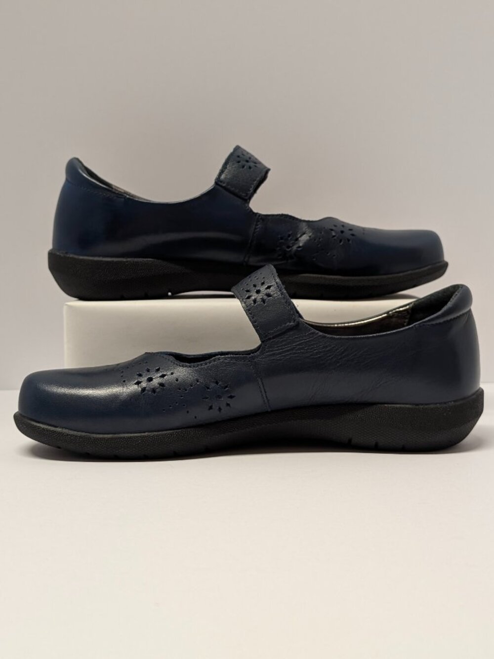 David Tate Bev Adjustable Mary-Janes in Navy - Picture 7 of 14